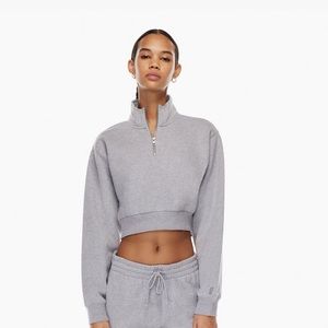 Tna cozy fleece perfect 1/4 zip sweatshirt